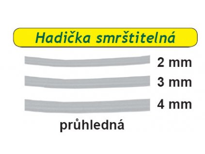 Hadička smrštitelná 5ks průhledná