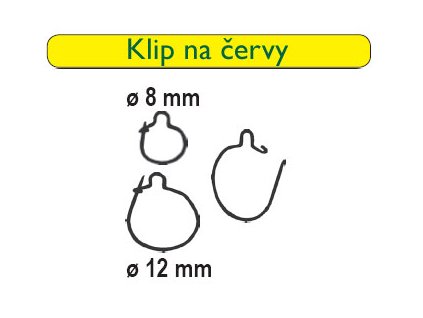 Klip na červy 10ks (Průměr 12mm)