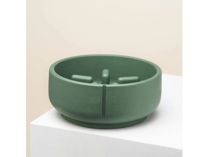 Dog Slow Feeder Medium Duck Green Solid