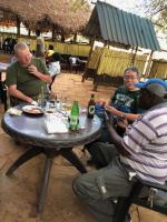 from left - Robert, Shinya KAWAI and our driver Daniel, Voi, Kenya, 2018 