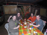   from left Dr. Jura Szányi, Robert, Dan and Dr. Aleš Dolný - odonatology trip to French Guyana 2013