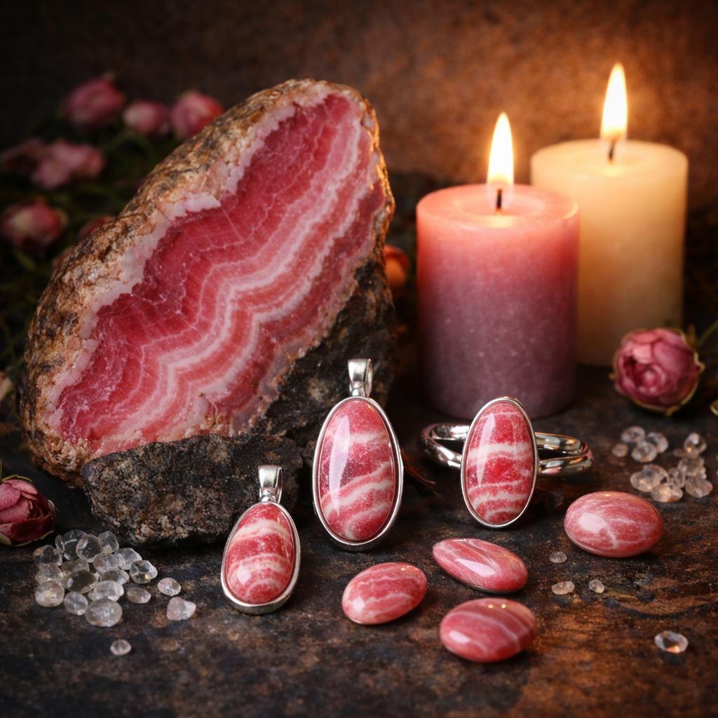 Rodochrozit – kámen lásky, odpuštění a vnitřního zklidnění