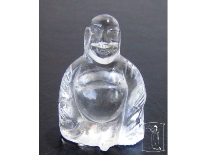 Smějící se Buddha - Křišťál (3,7 cm)