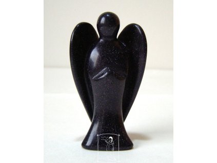 Goldstone modrý - anděl (7,2 cm)