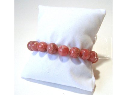 Rodochrozitový náramek z hladkých kuliček – výrazný unisex šperk z přírodního kamene