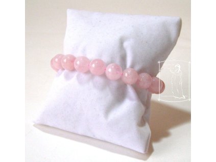Morganitový náramek z růžových kuliček 1 cm Dotek něhy