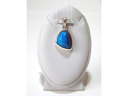 Kavansit – stříbrný přívěsek Klidný střed, tyrkysově modrý kámen ve stříbře