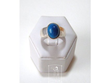 Kavansit – stříbrný prsten ovál Klid v sobě, tyrkysově modrý kavansit ve stříbře Ag 925