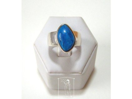 Kavansit – stříbrný prsten Klidná pozornost, tyrkysově modrý kámen ve stříbře Ag 925