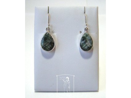 Serafinit – stříbrné náušnice Klidná přítomnost | Tajemná Hékaté