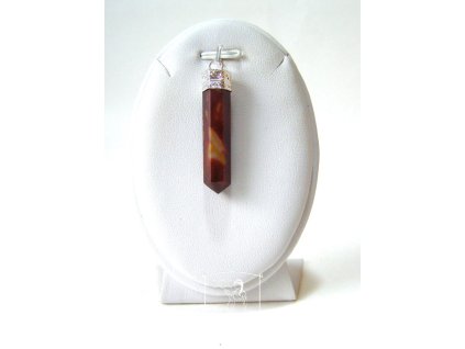 Mookait – přívěsek / kyvadlo Hřejivá Intuice v teplých zemitých odstínech.