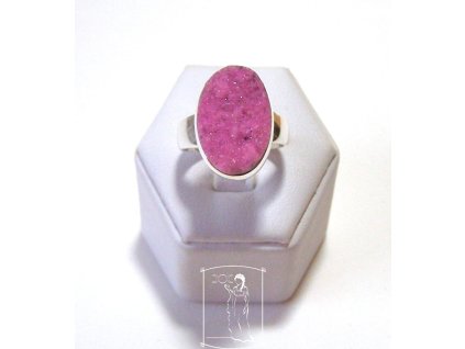 Kobaltokalcit - stříbrný prsten vel. nastavitelná Esence růžového světla