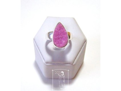 Kobaltokalcit - stříbrný prsten vel. nastavitelná Růžová esence lásky