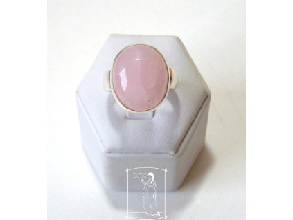 Morganit – stříbrný prsten Laskavá síla, ovál, Ag 925/1000, vel. 58