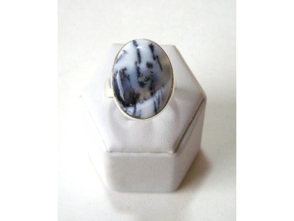 Merlinit – stříbrný prsten ovál Stopy intuice