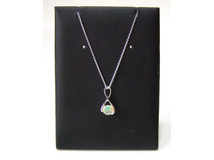 Stříbrný přívěsek s drahým etiopským opálem – Nekonečná záře