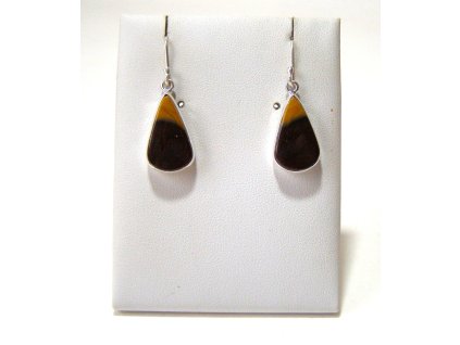 Stříbrné náušnice s mookaitem ve zlatohnědých tónech – Záře tichého soumraku