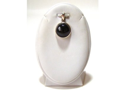 Černá hvězda – stříbrný přívěsek Vnitřní klid a ochrana, asterický diopsid ve stříbře Ag 925