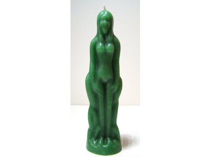 Žena zelená - figurální svíce (P73)