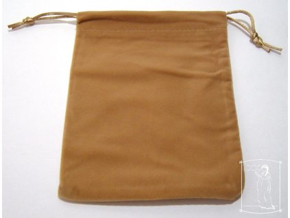 Sametový váček velký - béžový