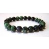 Rubín v zoisitu - náramek kuličky 8 mm