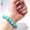 Amazonit - náramek kuličky 1,2 cm