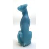 Kočka tyrkysová - figurální svíce (P2973)