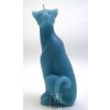 Kočka tyrkysová - figurální svíce (P2973)