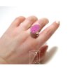 Kobaltokalcit - stříbrný prsten vel. nastavitelná Esence růžového světla