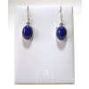 Lapis lazuli - stříbrné náušnice oválky 1