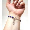 Lapis lazuli – stříbrný náramek Proud intuice