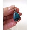 Chryzokol - stříbrný přívěsek Modrý šepot
