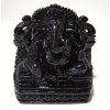 Ganéša z obsidiánu černý se stříbřitým přechodem 11 cm Tajemná Hékaté