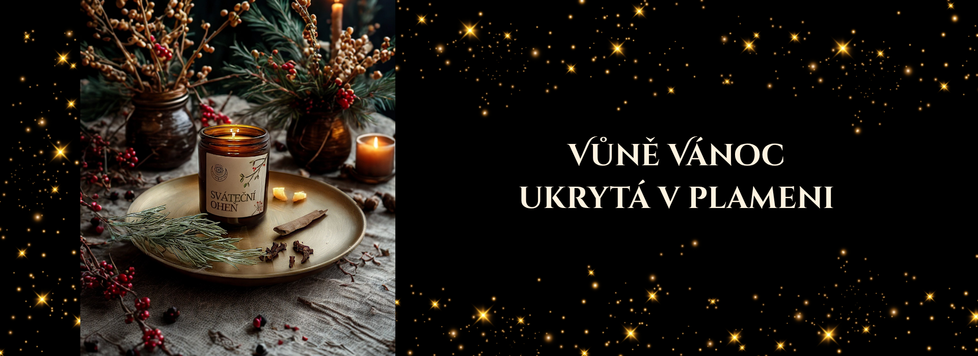 Vánoční svíčka ve skle