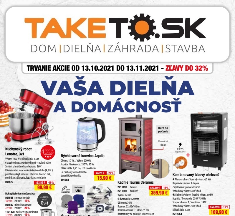 Vaša dielňa a domácnosť  13.10.2021-13.11.2021