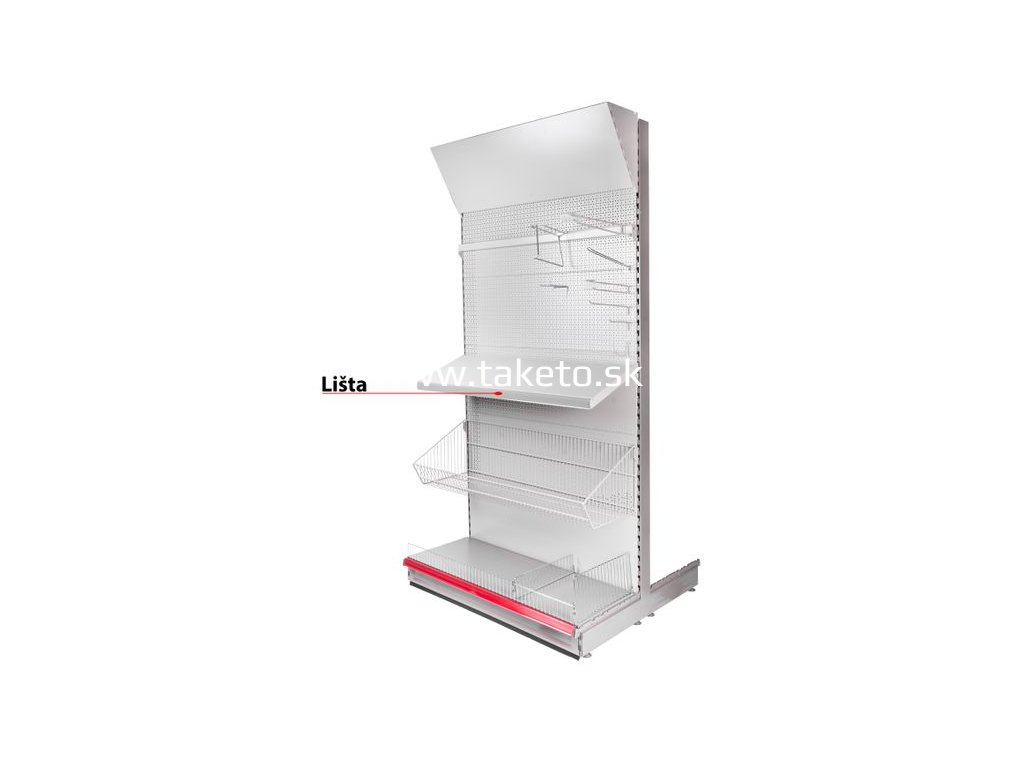 Lišta Racks H29 na cenovky, 950 mm, transparentná *M*  + praktický pomocník k objednávke