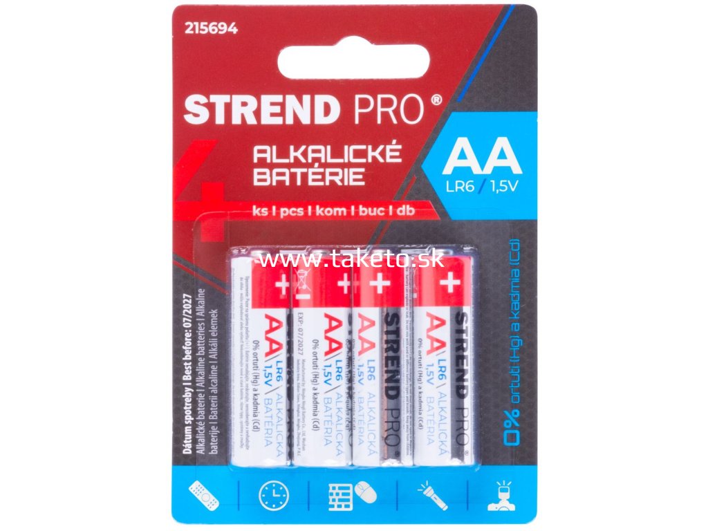 Batéria Strend Pro, LR6, 4 ks, AA tužka, blister  + praktický pomocník k objednávke