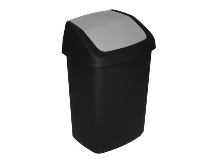 Kôš Curver. SWING BIN, 10 lit., 19.8x24.6x37.3 cm, čierny/sivý, na odpad  + praktický pomocník k objednávke