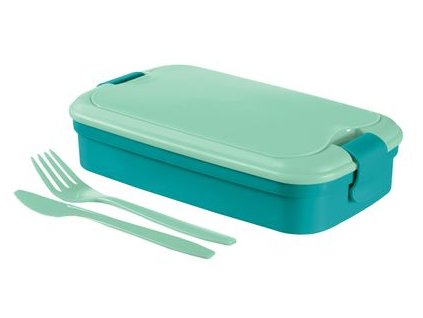 Box Curver. Picnic Lunch&Go, 1300 ml, modrý, dóza, obedár s príborom, 10.3x23x7 cm  + praktický pomocník k objednávke