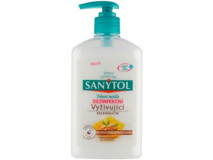 Mydlo Sanytol, tekuté, dezinfekčné, vyživujúce, mandľové mlieko, 250 ml  + praktický pomocník k objednávke