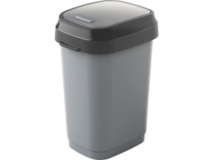 Kôš KIS Dual Swing S, 10 lit., sivý, 25x19x32 cm, na odpad  + praktický pomocník k objednávke