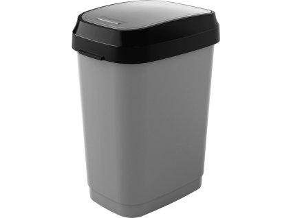Kôš KIS Dual Swing M, 25 lit., sivý, 37,5x26x48,5 cm, na odpad  + praktický pomocník k objednávke