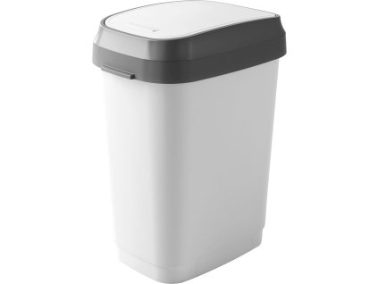 Kôš KIS Dual Swing M, 25 lit., biely, 37,5x26x48,5 cm, na odpad  + praktický pomocník k objednávke
