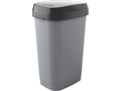 Kôš KIS Dual Swing L, 50 lit., sivý, 42x30,5x61 cm, na odpad  + praktický pomocník k objednávke