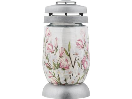 Kahanec Bolsius 3S Magnólia, silver, 22 cm, na hrob, s náplňou 36 h  + praktický pomocník k objednávke
