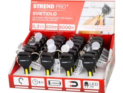 Svietidlo Strend Pro Keychain, kľúčenka, prívesok, s magnetom, LED 60 lm, 75x30 mm, .  + praktický pomocník k objednávke