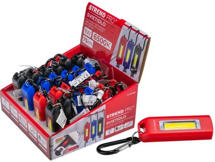 Svietidlo Strend Pro Keychain, kľúčenka, prívesok, s karabinkou, mix farieb, LED 75 lm, USB nabíjanie, 74x25x15 mm, .  + praktický pomocník k objednávke