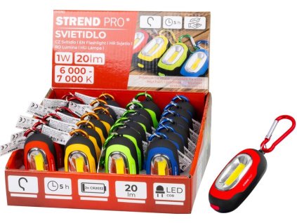 Svietidlo Strend Pro Keychain, kľúčenka, prívesok, s karabinkou, mix farieb, LED 20 lm, 70x34x24 mm, .  + praktický pomocník k objednávke