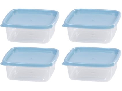 Dóza MagicHome Lunchbox set YH54, sada 4 ks, 600 ml, 143x143x58 mm, štvorcová, Clip  + praktický pomocník k objednávke