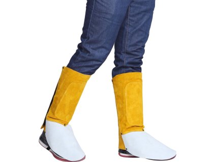 Gamaše Strend Pro Industrial, na zváranie, návleky, kožené, 30 cm, pár 2ks  + praktický pomocník k objednávke